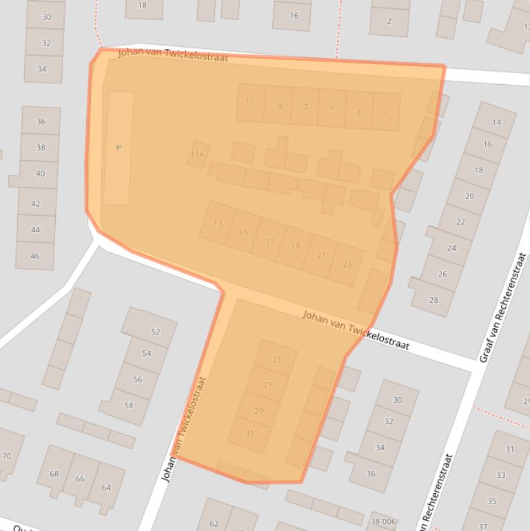 Kaart van postcodegebied 8101EW.