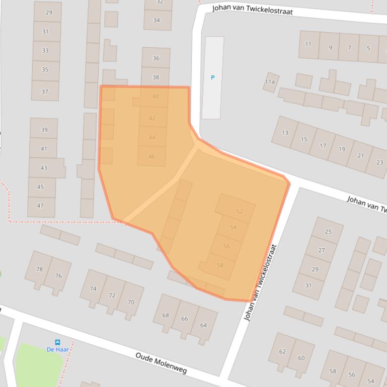 Kaart van postcodegebied 8101EZ.