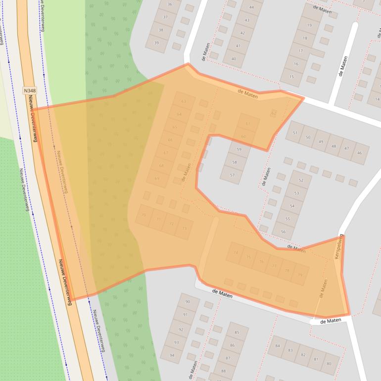 Kaart van postcodegebied 8101GD.