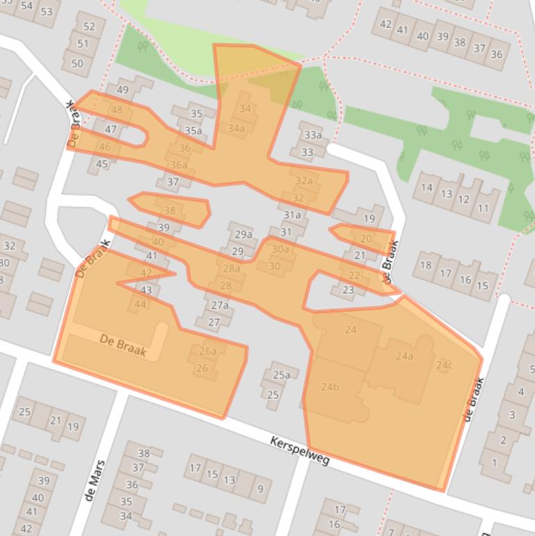 Kaart van postcodegebied 8101GK.