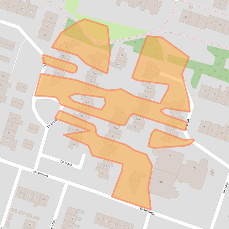 Kaart van postcodegebied 8101GL.