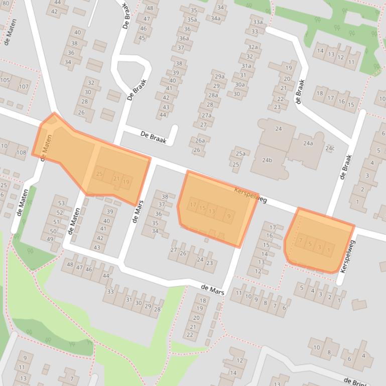Kaart van postcodegebied 8101GN.