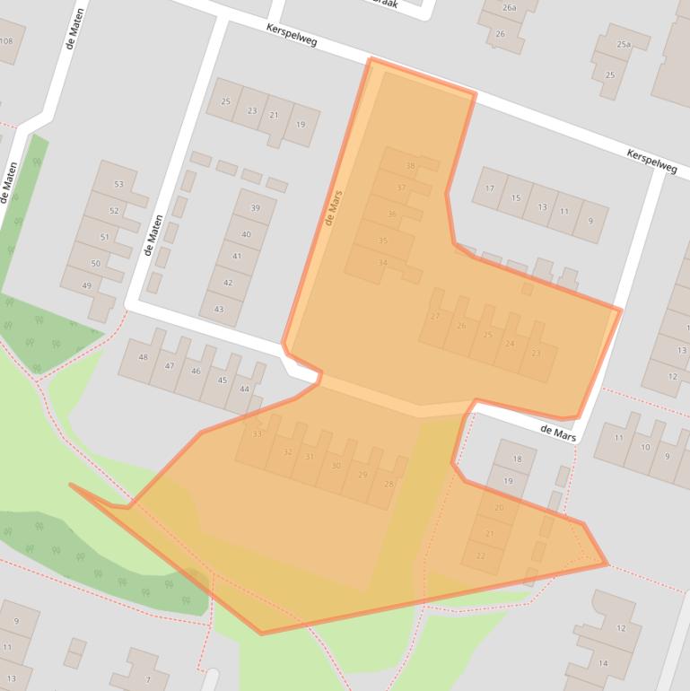 Kaart van postcodegebied 8101GS.