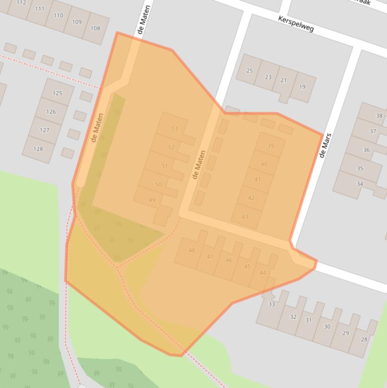 Kaart van postcodegebied 8101GT.