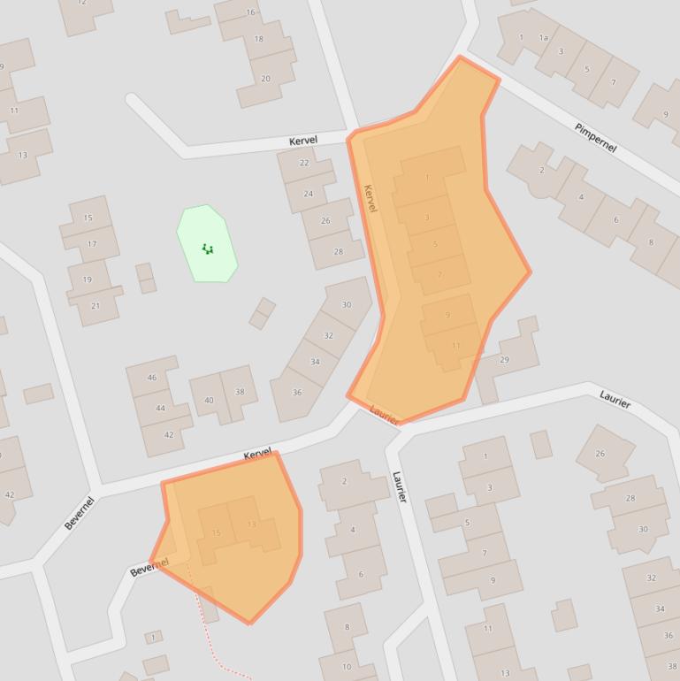 Kaart van postcodegebied 8101HE.