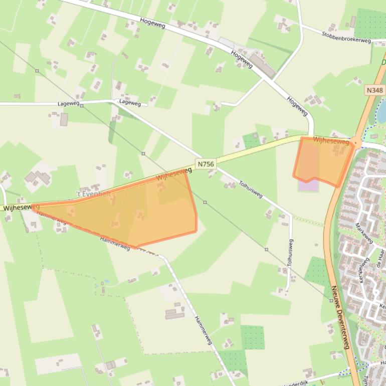 Kaart van postcodegebied 8101MA.