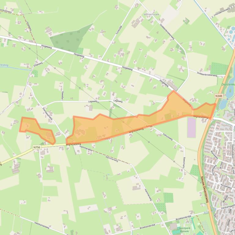 Kaart van postcodegebied 8101MB.