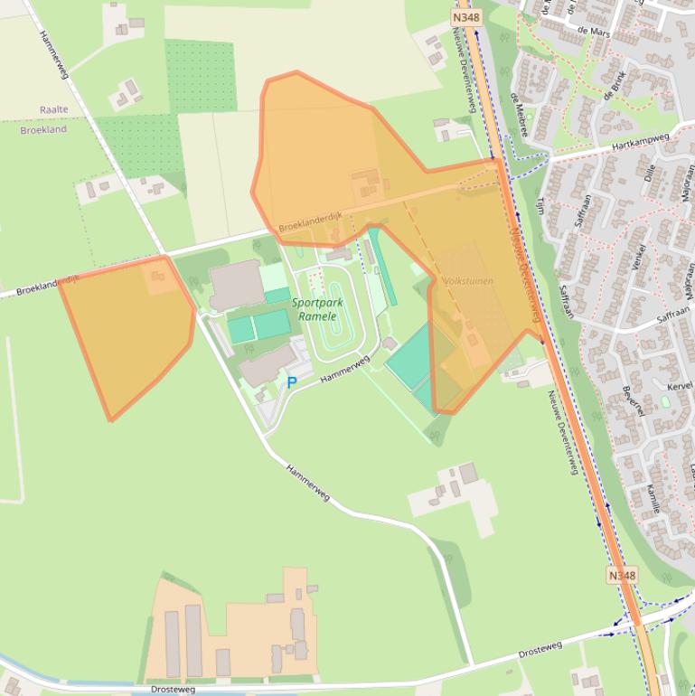 Kaart van postcodegebied 8101NA.