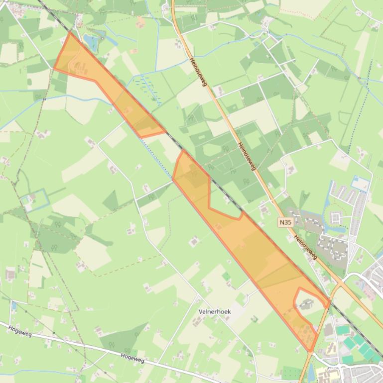 Kaart van postcodegebied 8101NJ.