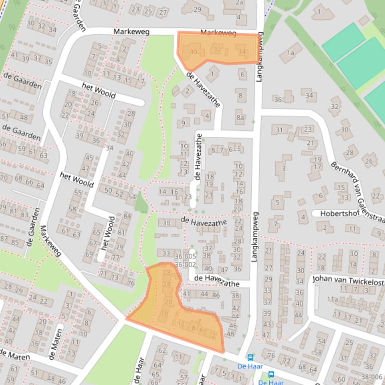 Kaart van postcodegebied 8101XT.
