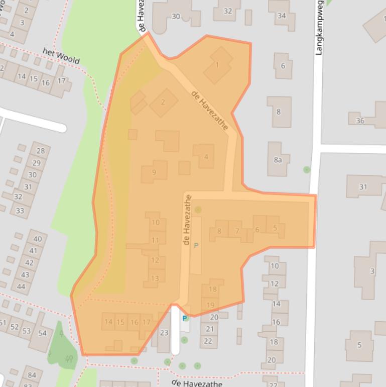 Kaart van postcodegebied 8101XZ.