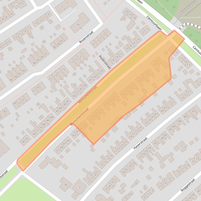 Kaart van postcodegebied 8102AJ.