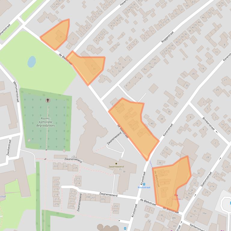 Kaart van postcodegebied 8102BD.