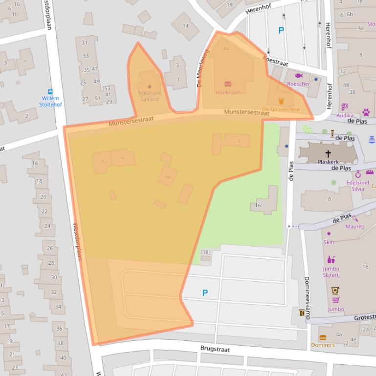 Kaart van postcodegebied 8102CB.