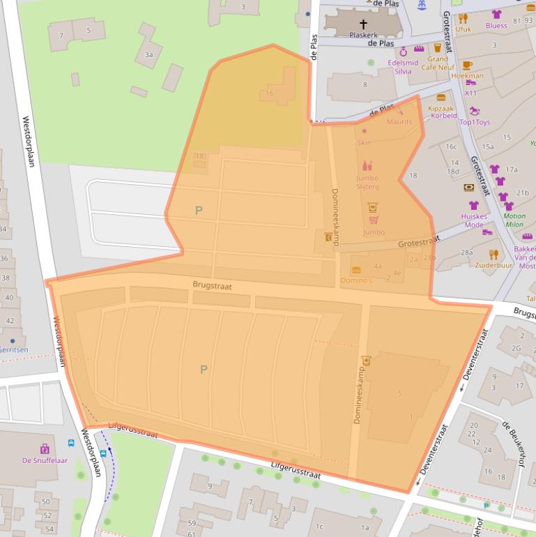 Kaart van postcodegebied 8102CC.