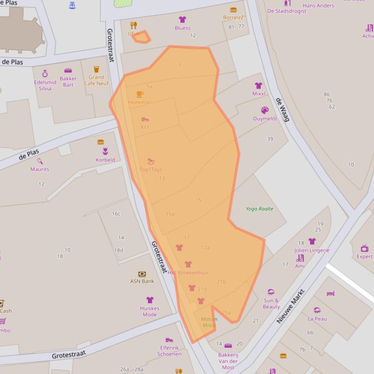 Kaart van postcodegebied 8102CD.