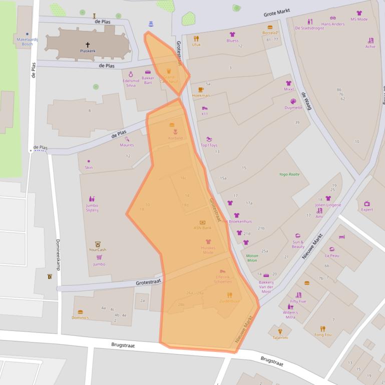 Kaart van postcodegebied 8102CE.