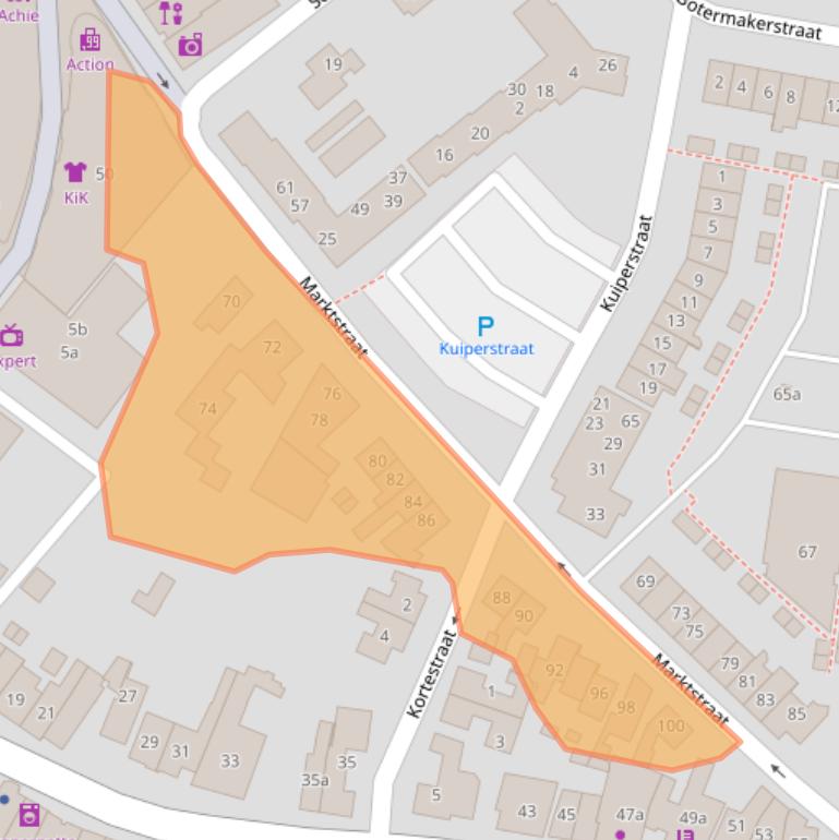 Kaart van postcodegebied 8102CL.