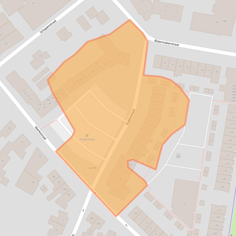 Kaart van postcodegebied 8102CX.