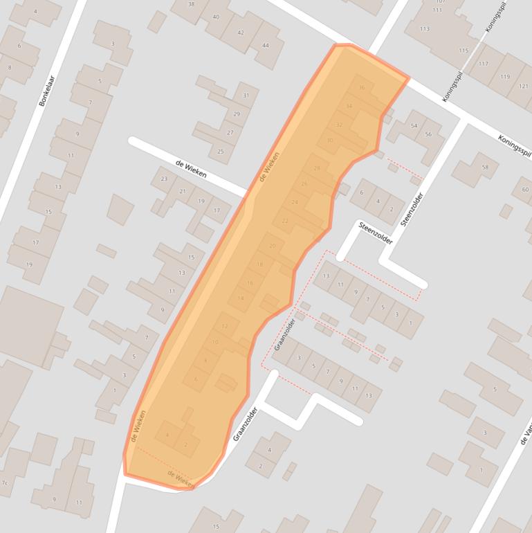 Kaart van postcodegebied 8102DA.