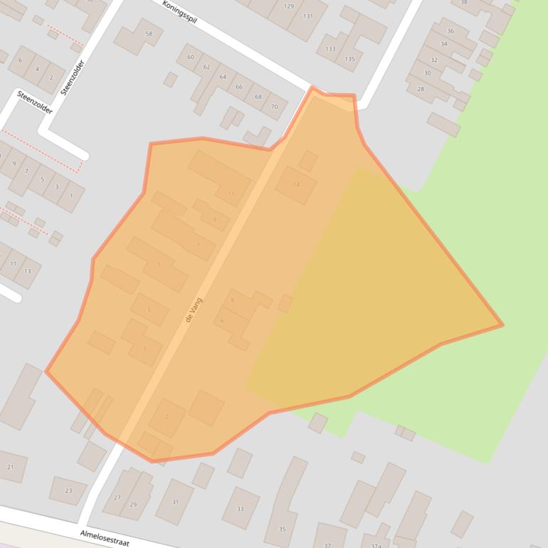 Kaart van postcodegebied 8102DC.