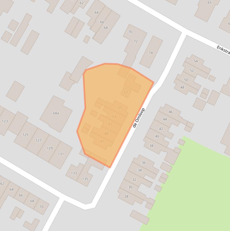 Kaart van postcodegebied 8102DE.