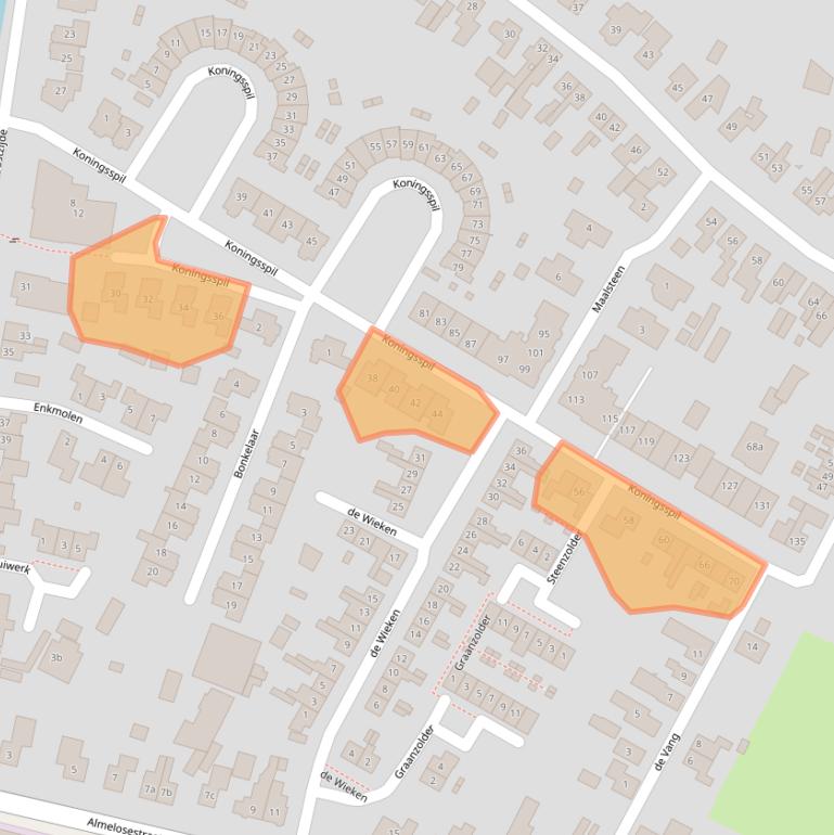 Kaart van postcodegebied 8102DL.