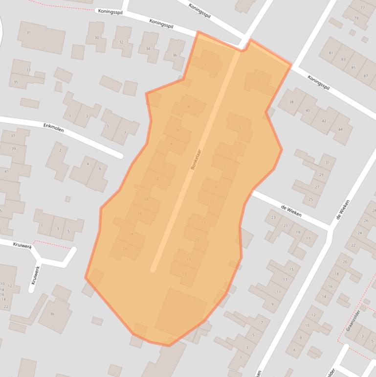 Kaart van postcodegebied 8102DN.