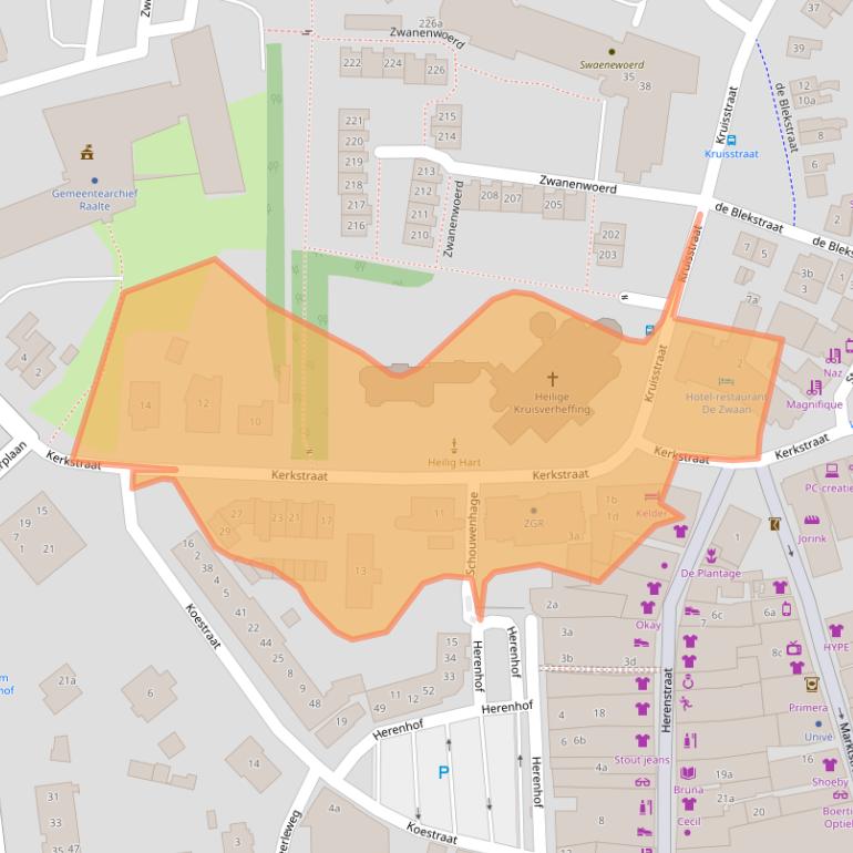 Kaart van postcodegebied 8102EA.