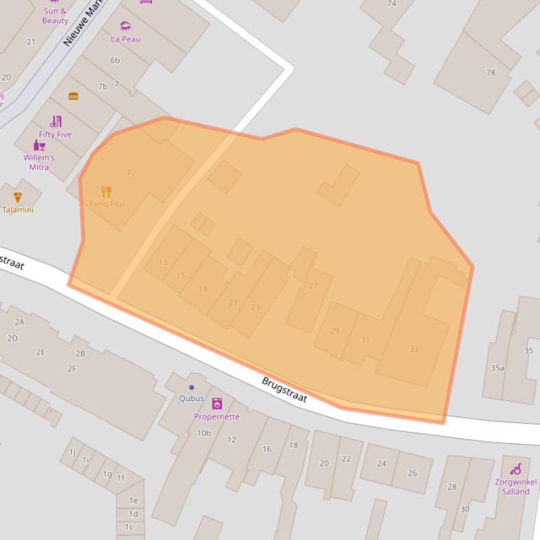 Kaart van postcodegebied 8102EP.