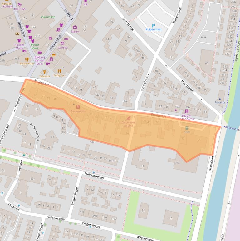 Kaart van postcodegebied 8102ES.