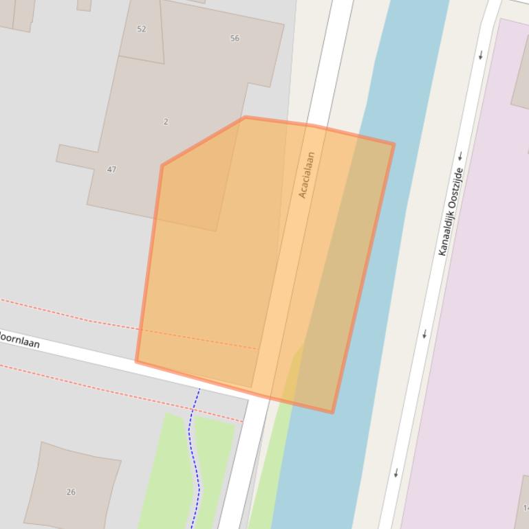 Kaart van postcodegebied 8102EZ.