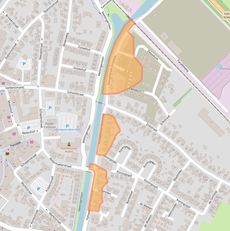 Kaart van postcodegebied 8102GG.