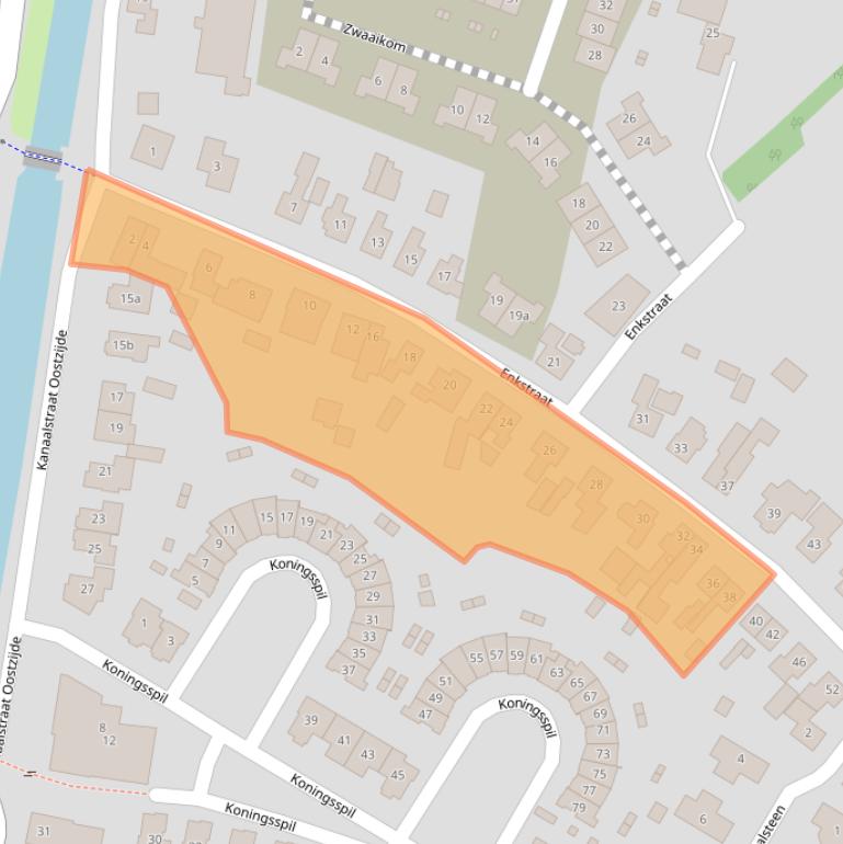 Kaart van postcodegebied 8102GL.