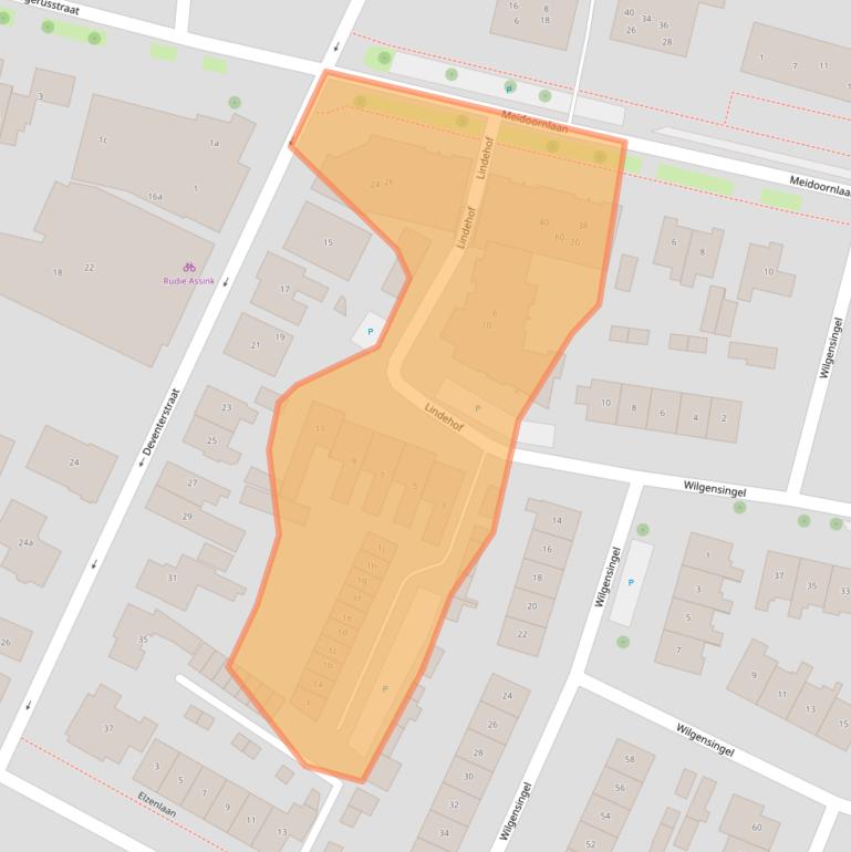 Kaart van postcodegebied 8102GS.