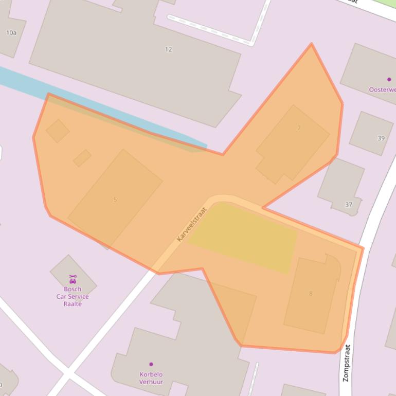 Kaart van postcodegebied 8102GX.