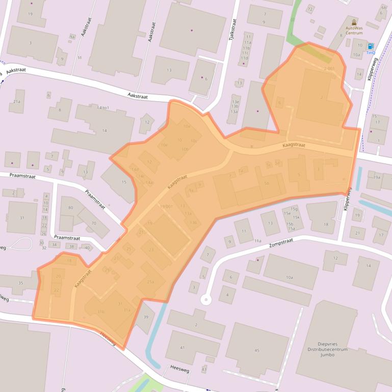 Kaart van postcodegebied 8102GZ.