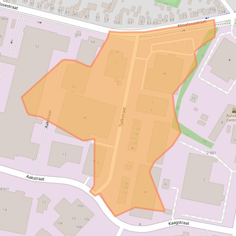 Kaart van postcodegebied 8102HG.