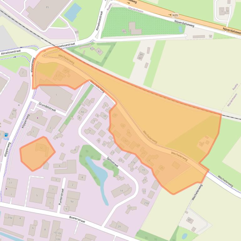 Kaart van postcodegebied 8102HK.