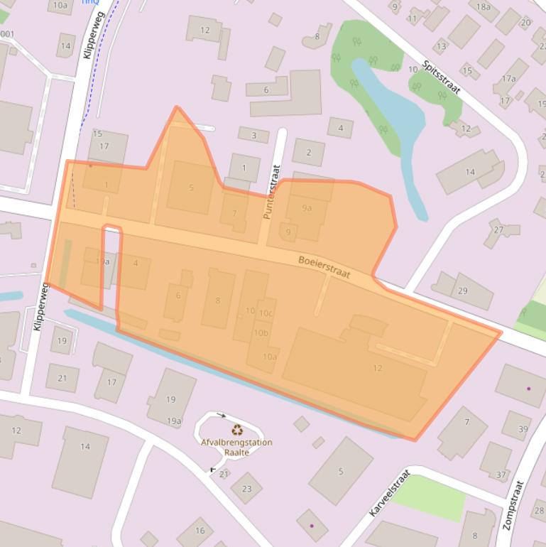 Kaart van postcodegebied 8102HS.