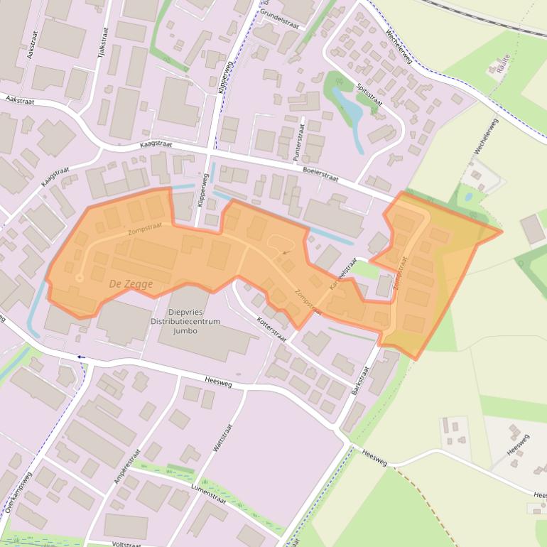 Kaart van postcodegebied 8102HX.