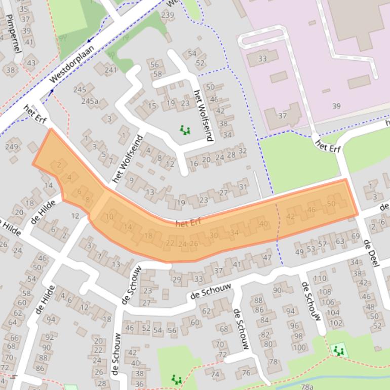 Kaart van postcodegebied 8102KD.