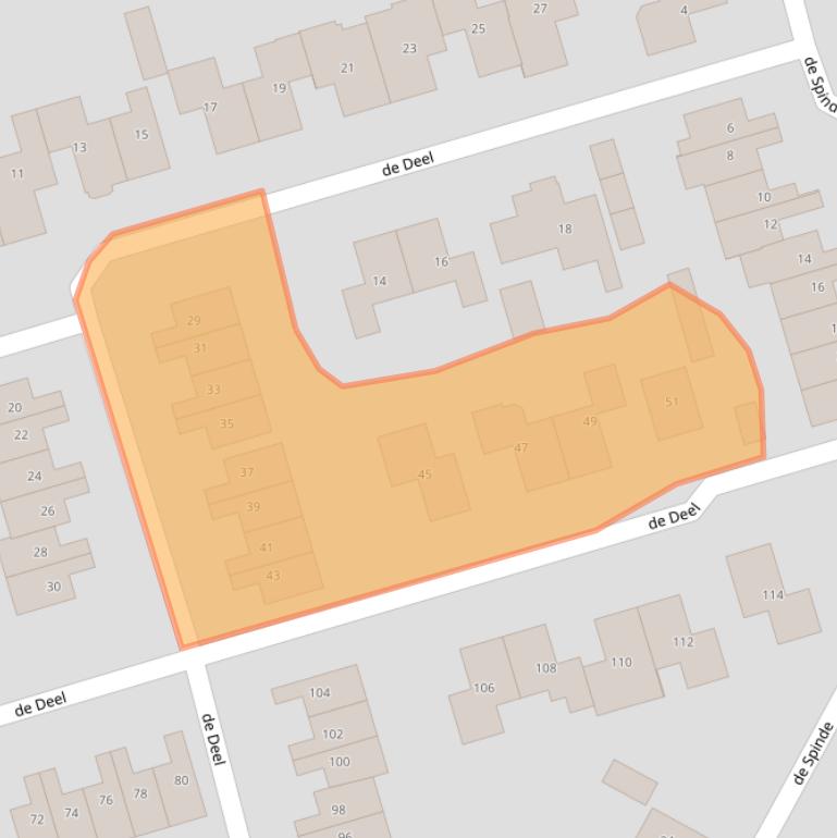 Kaart van postcodegebied 8102KR.