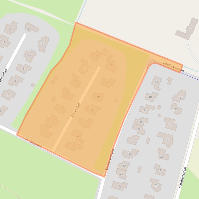 Kaart van postcodegebied 8102MC.