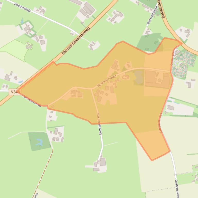 Kaart van postcodegebied 8102PB.