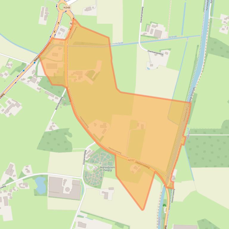 Kaart van postcodegebied 8102PE.