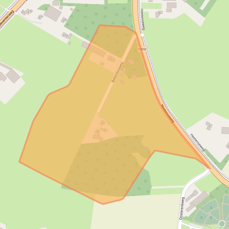 Kaart van postcodegebied 8102PG.