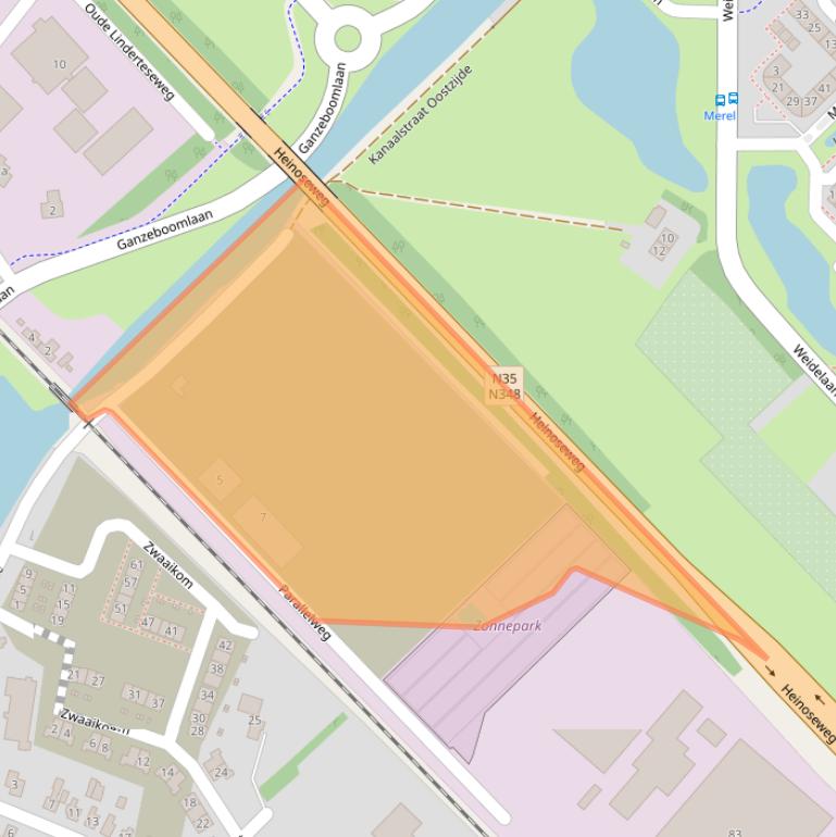 Kaart van postcodegebied 8102PL.