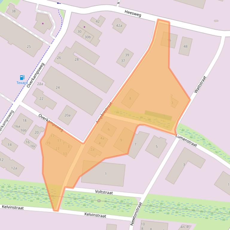 Kaart van postcodegebied 8102PN.