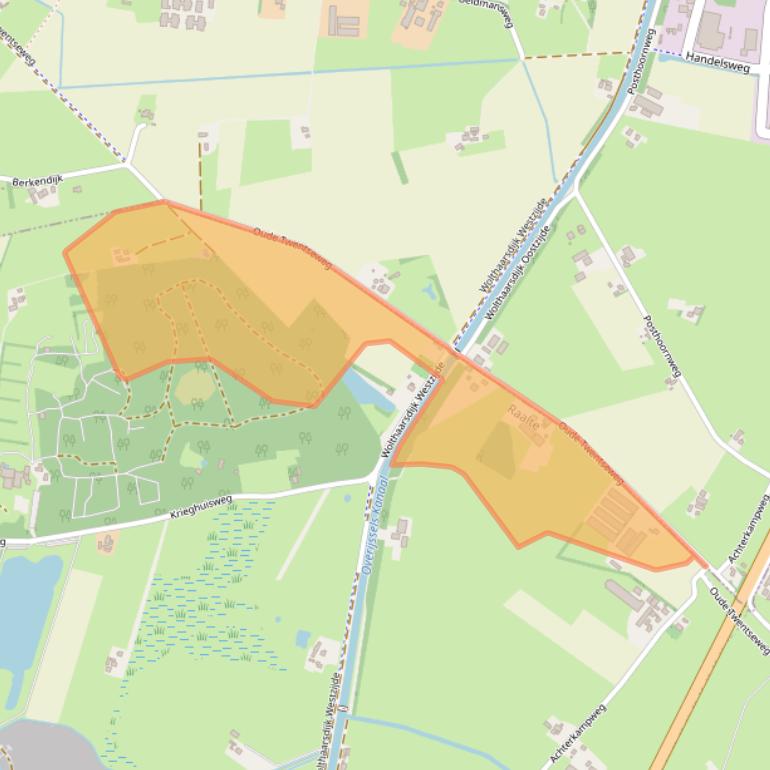 Kaart van postcodegebied 8102SB.